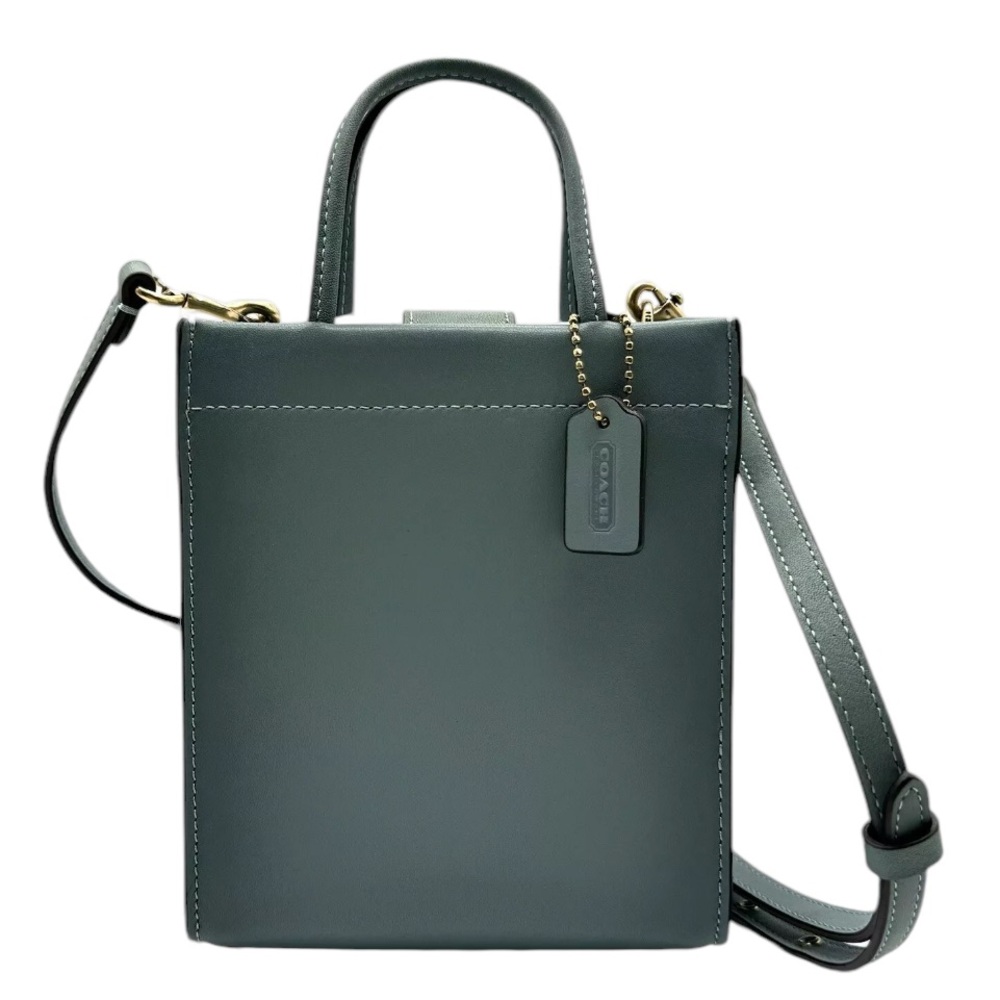 COACH C4828 Mini Cashin Tote In Sage Glovetanned Leather With Dust Bag. NEW!